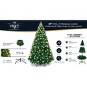 Pre-Lit Premium Hinged Christmas Tree 6Ft W/350 Lights - Clear 