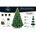 Pre-Lit Premium Hinged Christmas Tree 8Ft W/450 Lights - Clear 