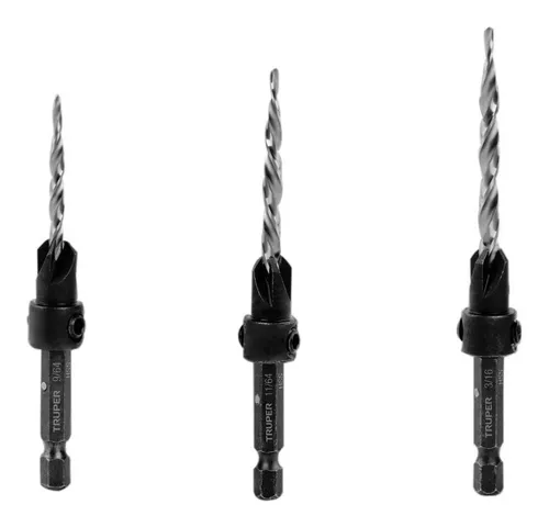 Truper  Countersink Bit Set 3pc, #6 #8 #10