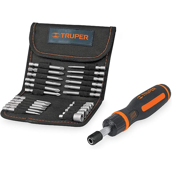 Truper Ratcheting S/ Driver Set  26 Pcs W/ Bits