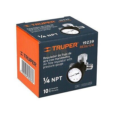 Truper  Air Pressure Regulator 1/4 NQT Thread