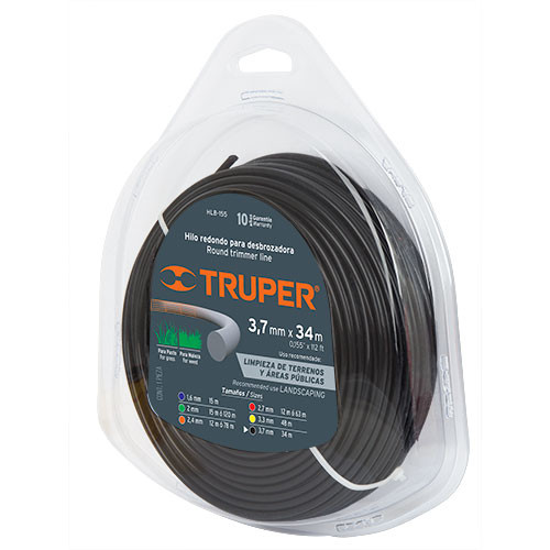 Truper Round Trimmer Line 111ft - Black