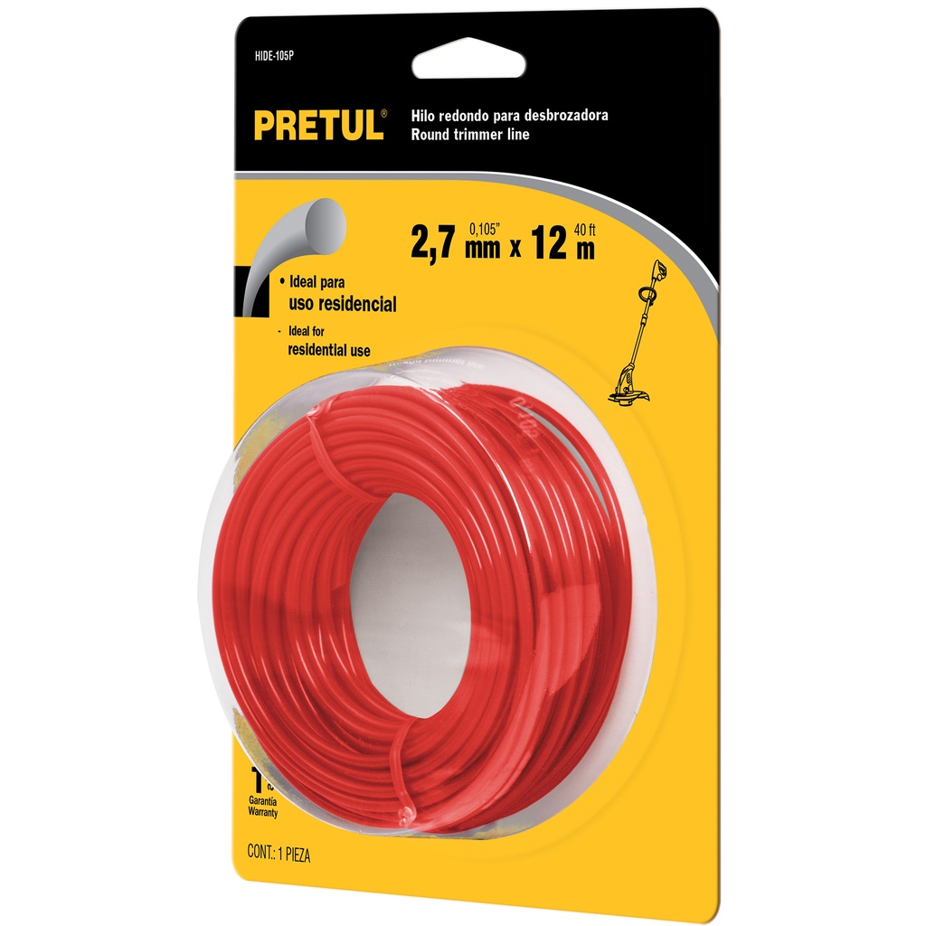 Pretul Round Trimmer Line - Red 39”