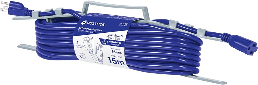 Volteck  Heavy Duty Extension Cord - Blue 16/3 50’ 