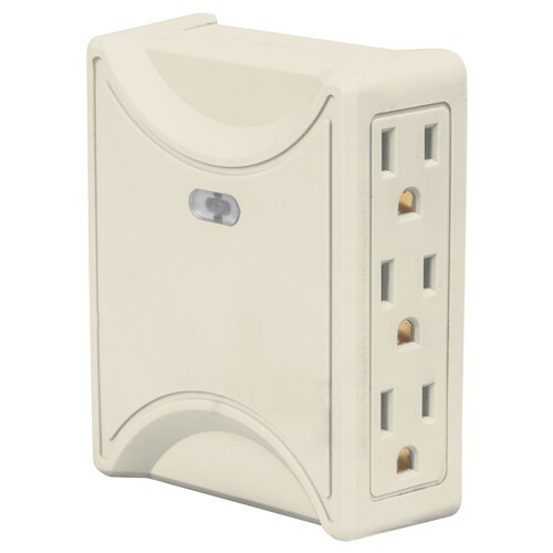 Volteck  Grounded Wall Mount Adapter - Lateral 6 Outlet 