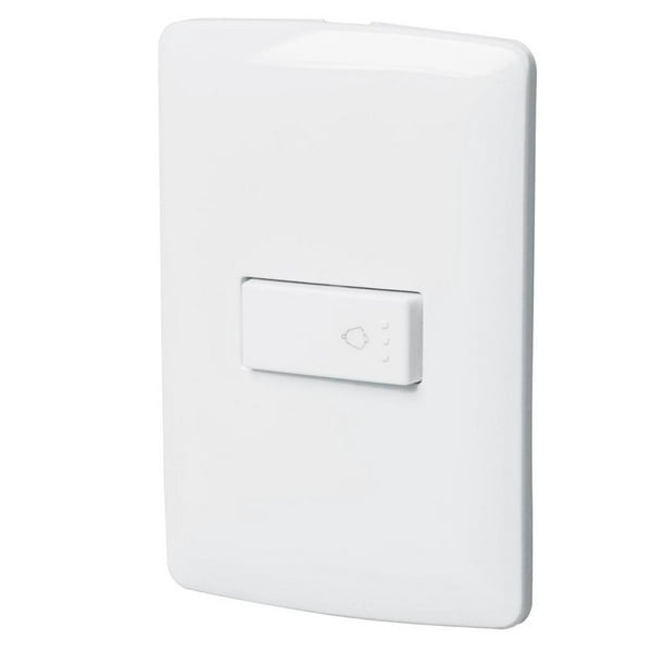 Volteck  Doorbell Switch W/ Wall Plate - White