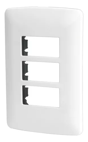 Volteck Triple Port Plastic Wall Plate - White