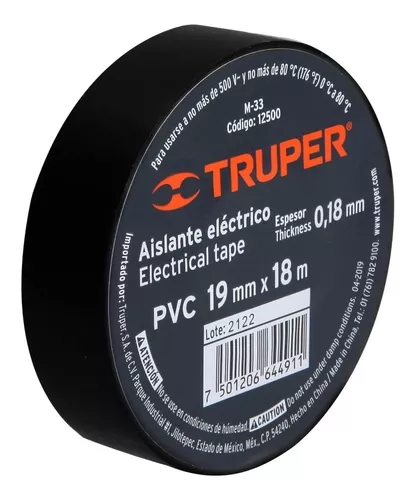 Truper Electrical Tape 18M - Black