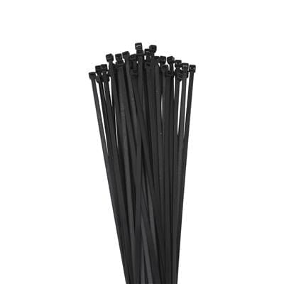 Volteck Plastic Cable Ties 50lbs 12” 50Pcs  - Black