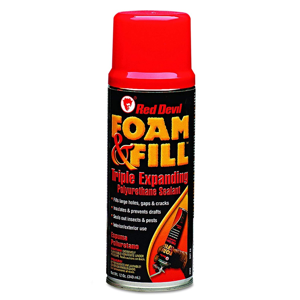 RedDevil Foam & Fill Expanding Polyurethane Sealant Spray  12oz