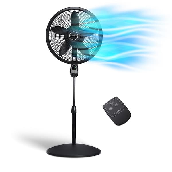 Pedestal Fan W/ Remote 18” - Black 