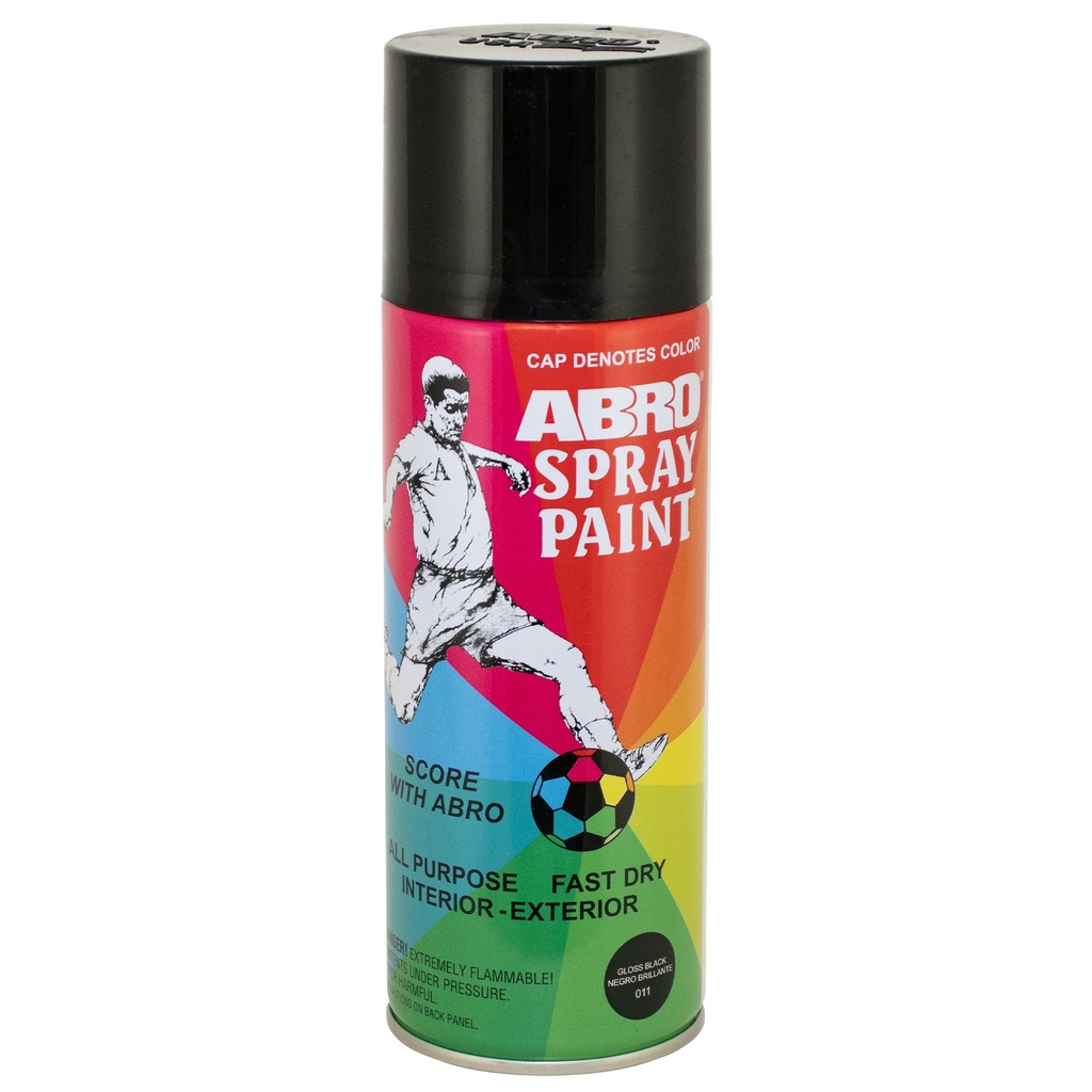 Abro Spray Paint 8oz - Gloss Black