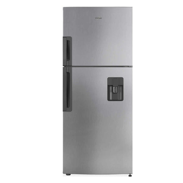 Whirlpool Top/Bottom Mount Fridge W/ Dispenser, Frost Free, Tropicalized - Silver 14cft