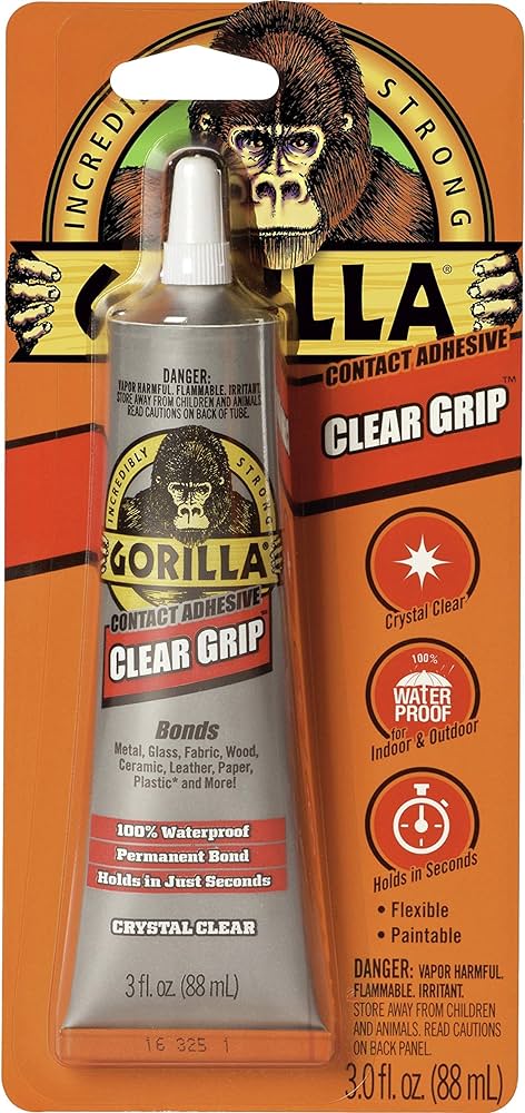 Gorilla Clear Grip Adhesive Tube 3oz