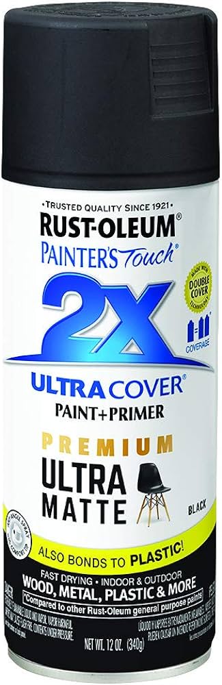 Rust-Oleum  2X Spray Paint 12oz - Matte Black 