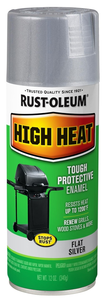 Rust-Oleum  High Heat Enamel Spray Paint 12oz - Silver 