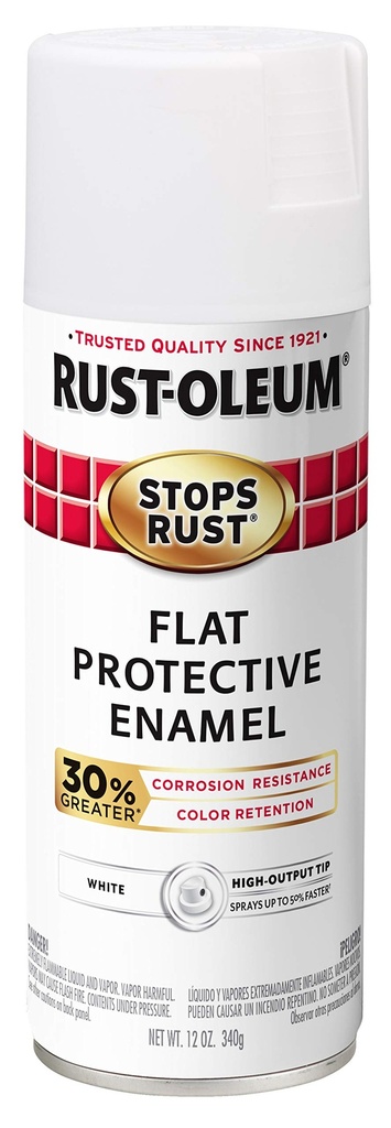 Rust-Oleum Protective Enamel Spray Paint 12oz - Flat White 