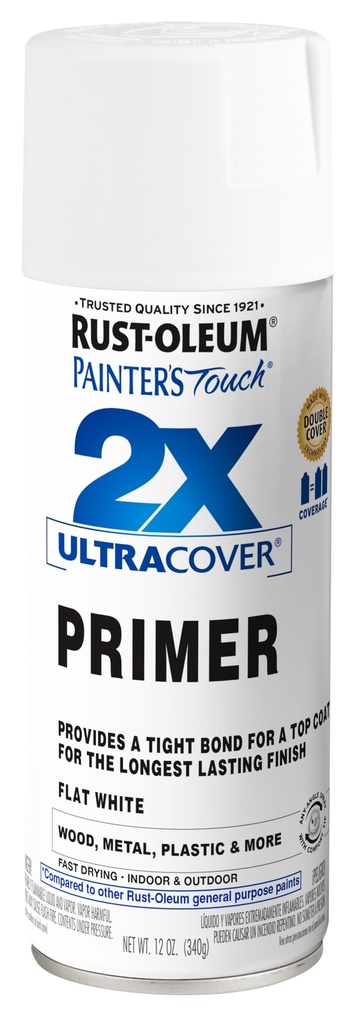 Rust-Oleum  2X Spray Paint Primer 12oz - White