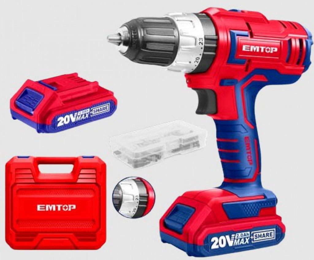 Emtop Lithium-Ion Impact Drill 20V