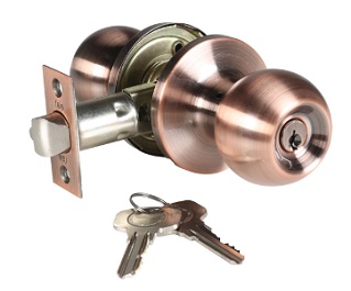 Yale Lock Entrance Knob - Copper