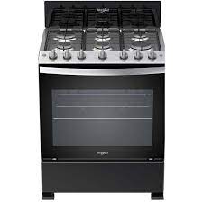 Whirlpool  Gas Stove W/ Stainless Steel Top Burners - Black 30 ”