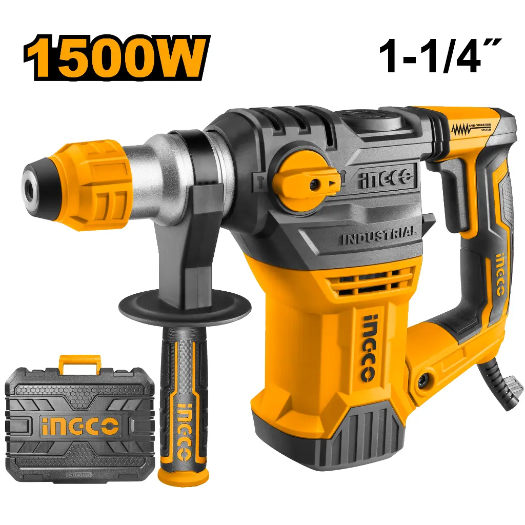 Ingco Industrial Rotary Hammer 1500W 5.5J 1 1/4"