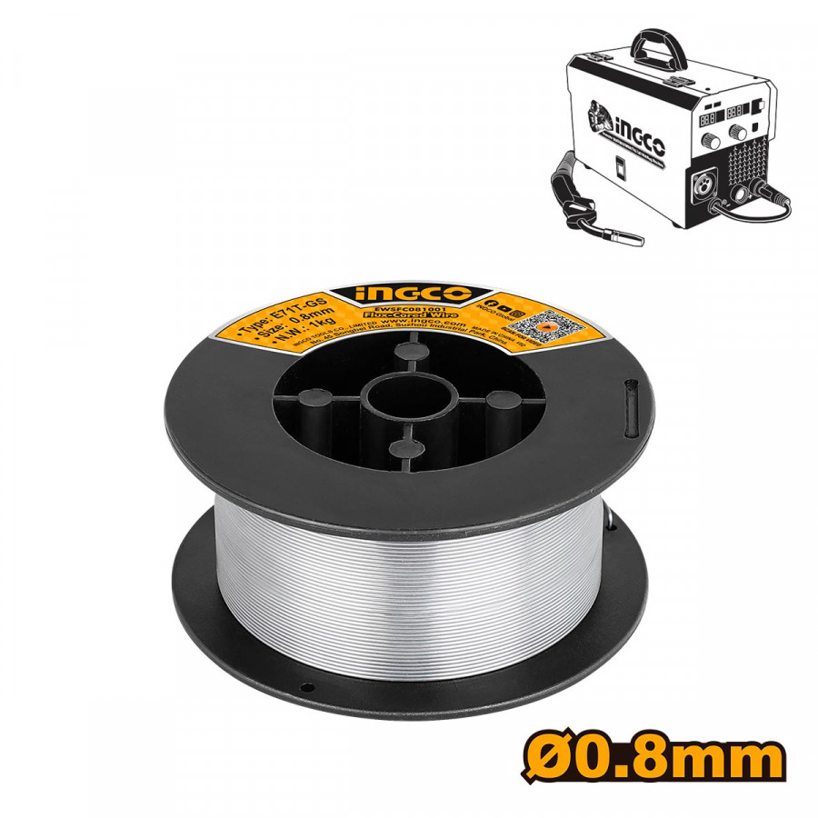 Ingco Flux Welding Wire Cored 1Kg Spool Carbon Steel