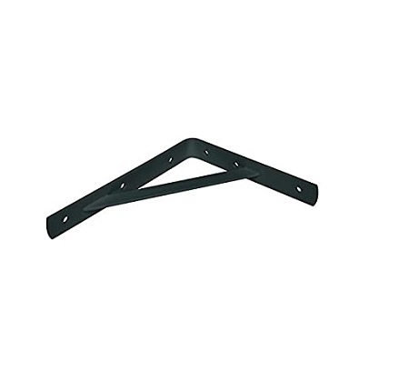 Truper Shelf Bracket Heavy Duty - Black 10”x16” 