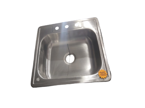 G Work Kitchen Sink Single Bowl - Satin Finish 25" x 22" x 6"