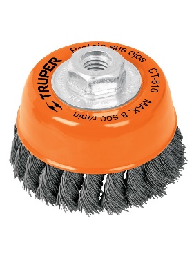 Truper Twisted Cup Brush 3”x 5/8" Thick