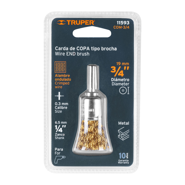 Truper  Cup Brush Coarse 3/4”