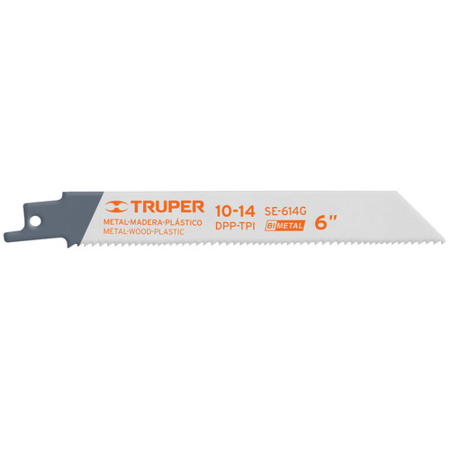 Truper Reciprocating Saw Blade 10-14 Tpi 6” 2/Pk