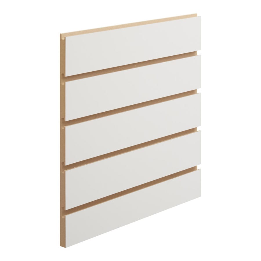 MDF Board Slat Display - White (1 Side) 4 x 8 x 3/4" (18mm)