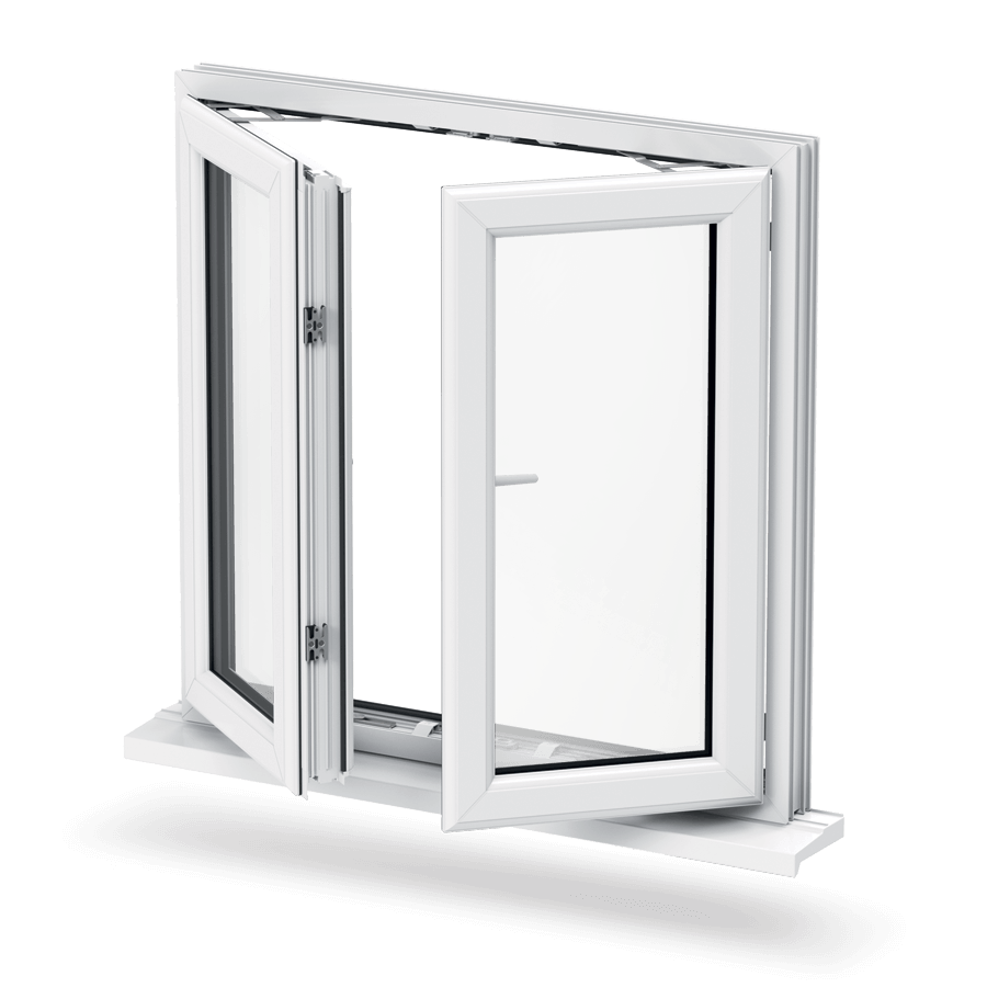 UPVC Window Casement - French White W6 60"H x 48"W (Double)