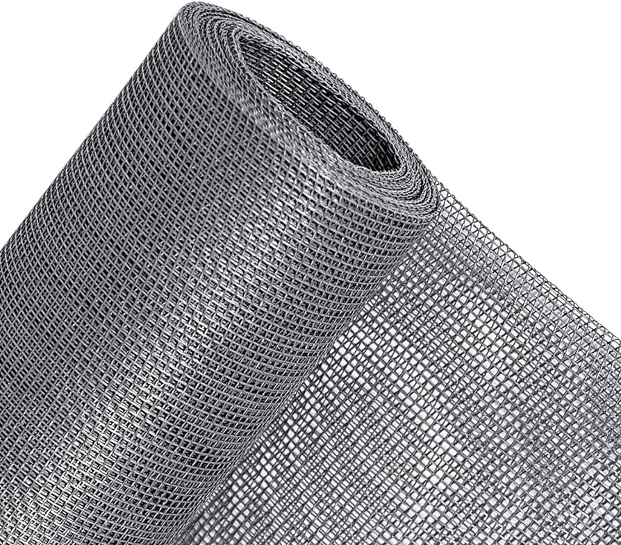 Fiberglass Screen W/ Wire Mesh Netting - Grey 3' x 100'