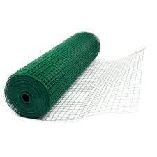 Square Welded Wire Mesh- PVC Coated 1/2" x 1/2" x 4' x 16G x 100'