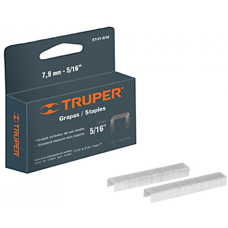 Truper Zinc Staple F/ Et 21 1/4” 