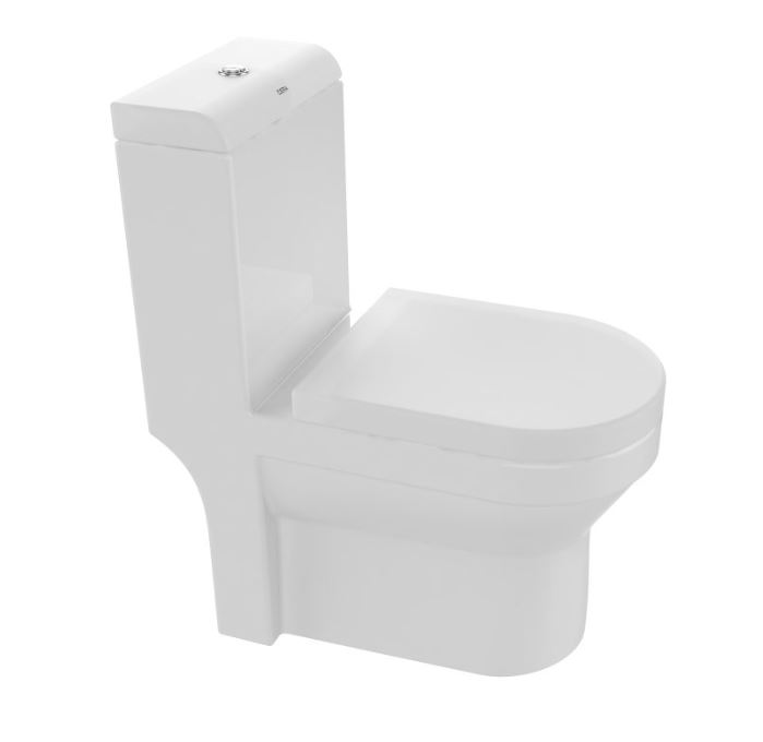 CERA  Capstan One Piece W/ Soft Close Seat Cover And Twin Flush Fittings W/ Large P Trap Drainage 28" x 15" x 31"