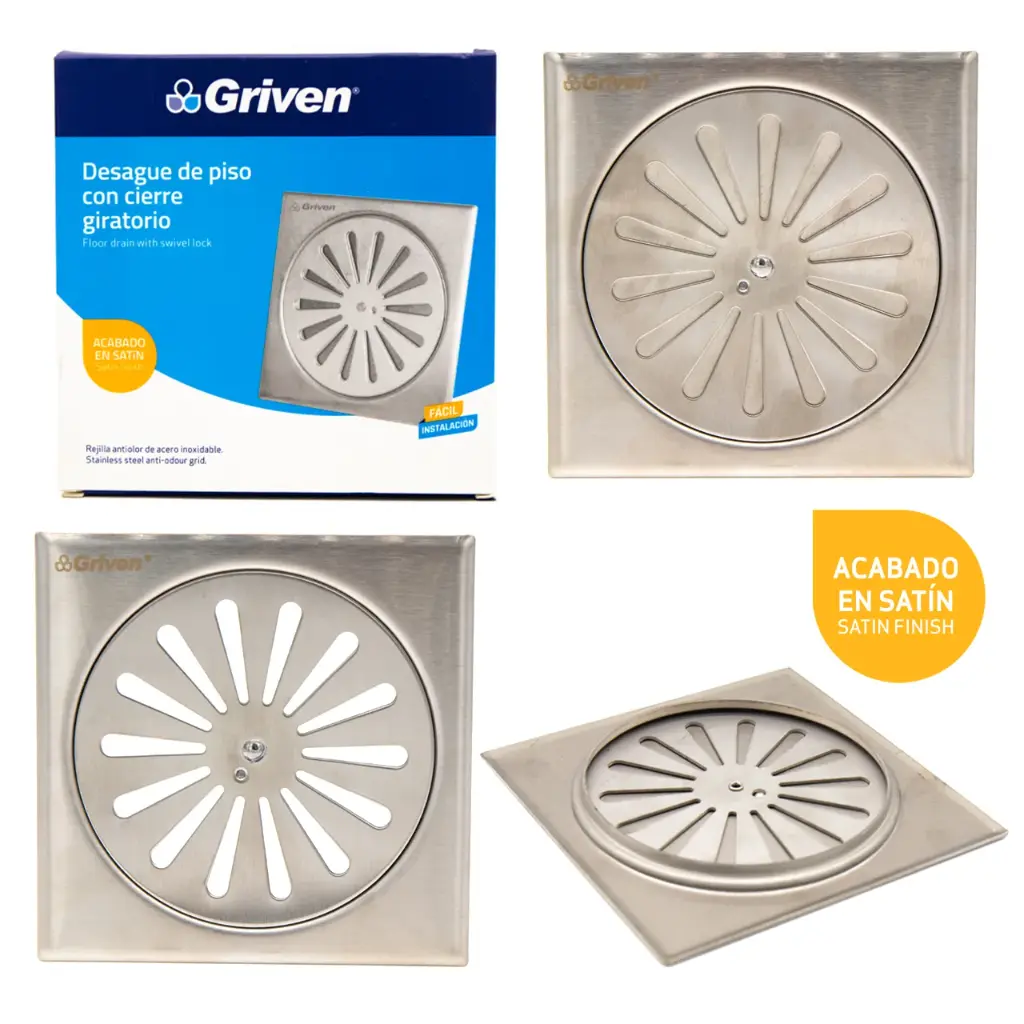 Griven Floor Drain W/ Swivel Lock 4"