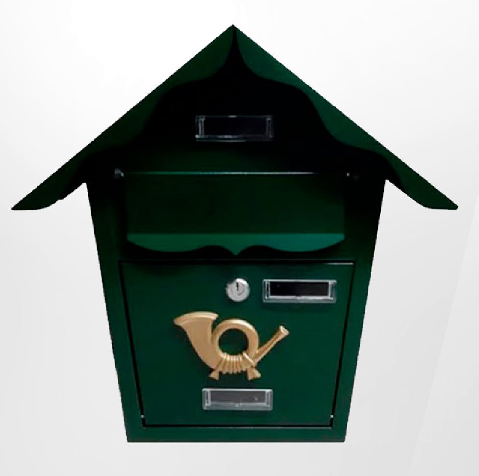 G Workx British Metal Mail Box - Dark Green