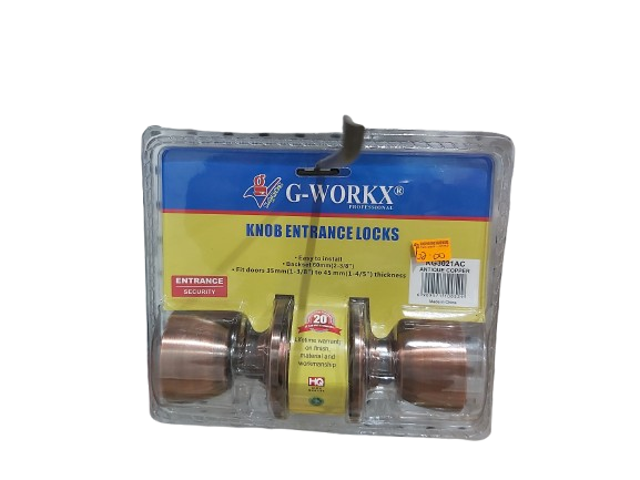 G Workx Knob Entrance Door Lock - Antique Copper