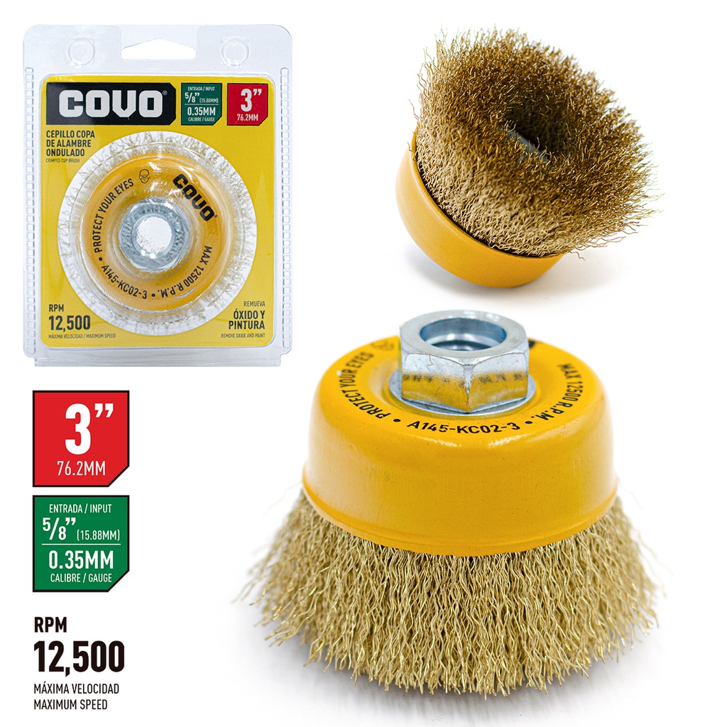 Crimp Wire Brush Cup 3"