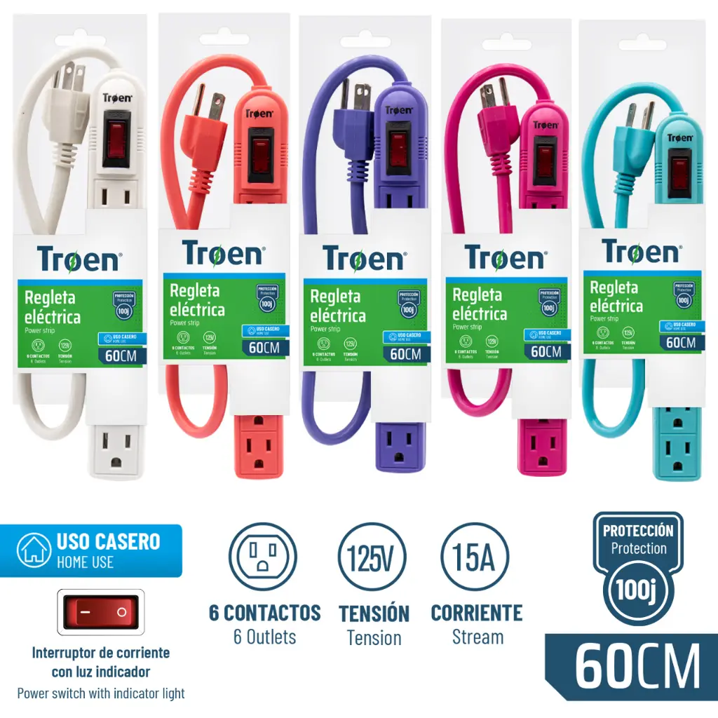 Troen 6 Outlet Power Strip