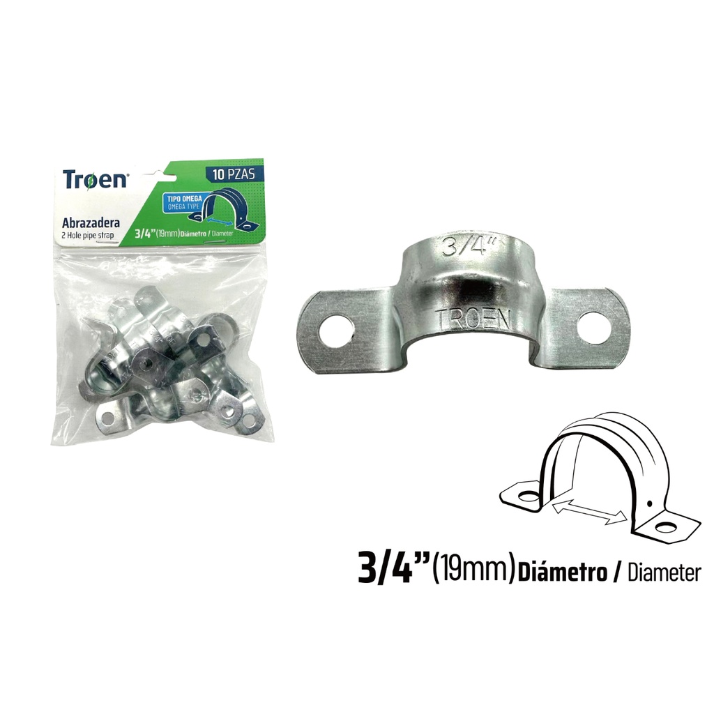 Troen Metal Pipe Clamp 3/4"