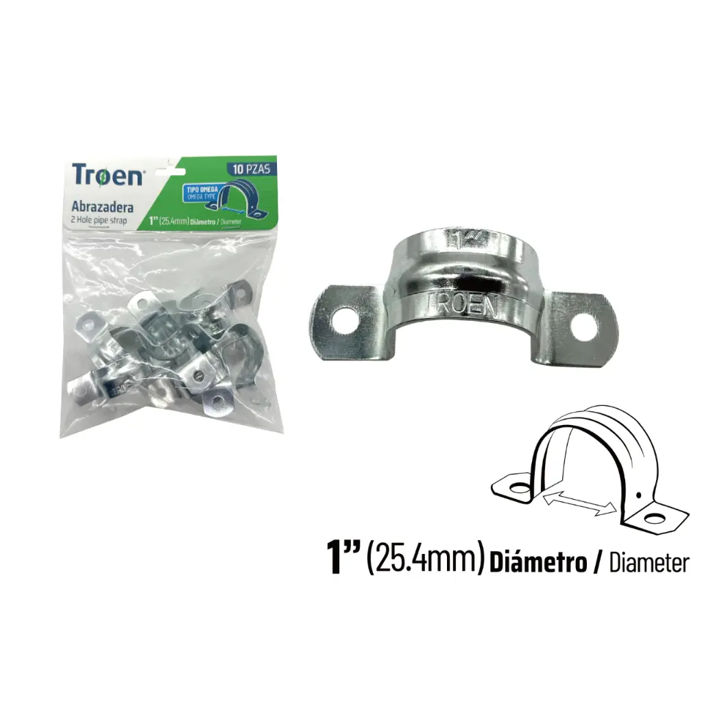 Troen Metal Pipe Clamp 1"