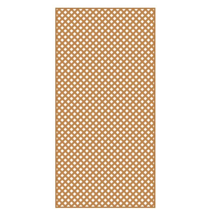 Plastic Privacy Lattice 1" x 4' x 8' - Walnut