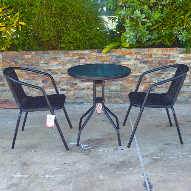 Home Accents Bistro Set 3Pc - Black