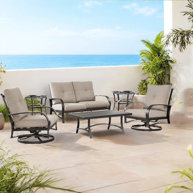 Orleans Patio Set 6Pcs - Beige