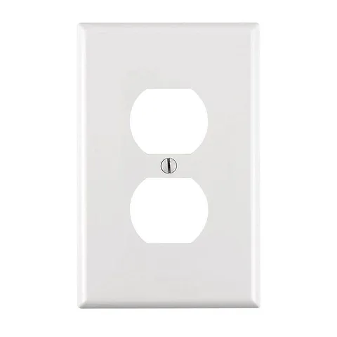 Leviton Duplex Plug Cover - White 