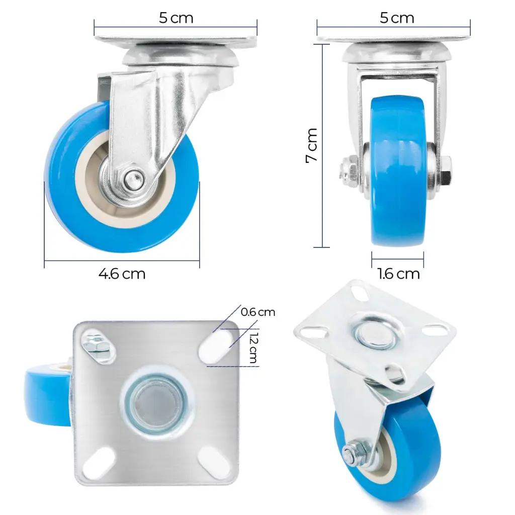 Castor Swivel Wheel 2" - Light Blue